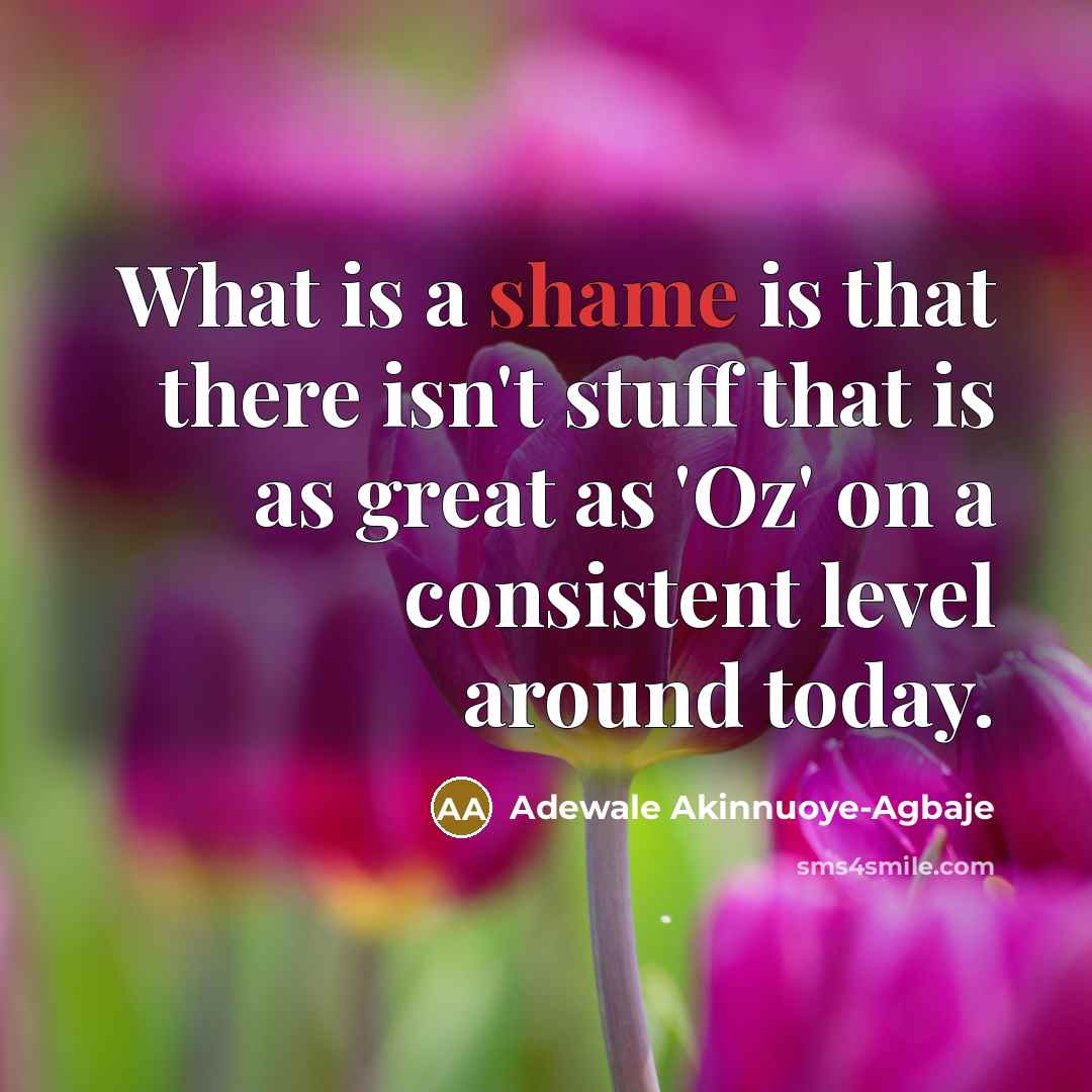 “What is a shame is that there isn't stuff that…” quote by Adewale Akinnuoye-Agbaje