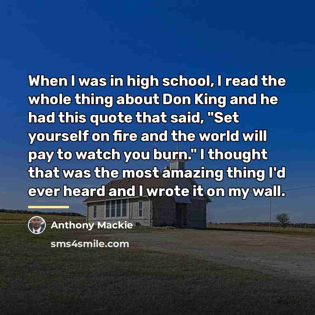 “When I was in high school, I read the whole…” quote by Anthony Mackie