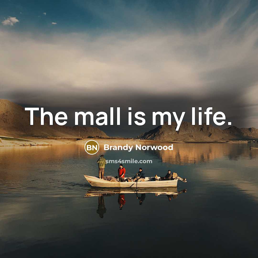 “The mall is my life.…” quote by Brandy Norwood