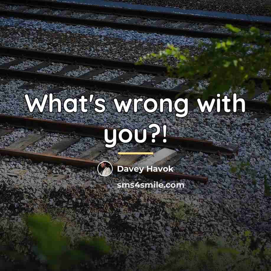 “What's wrong with you?!…” quote by Davey Havok