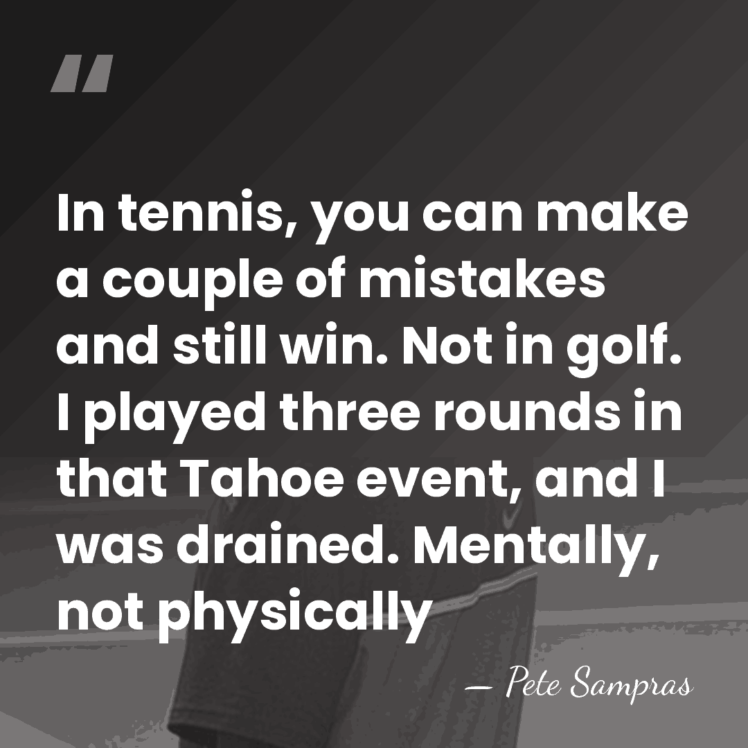 In tennis, you can make a couple of mistakes and still win.&hellip; - Pete Sampras