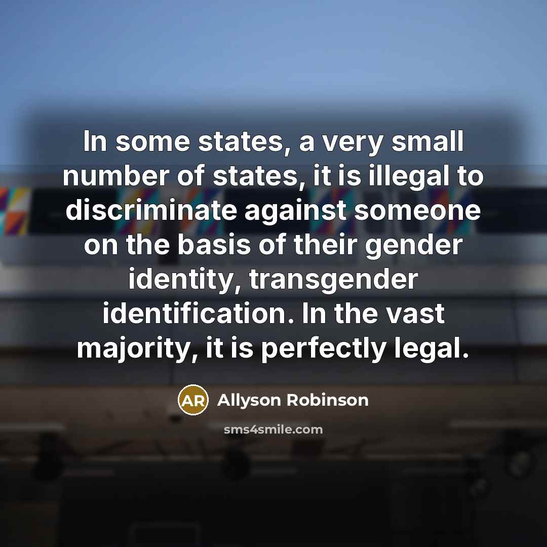 “In some states, a very small number of states, it…” quote by Allyson Robinson