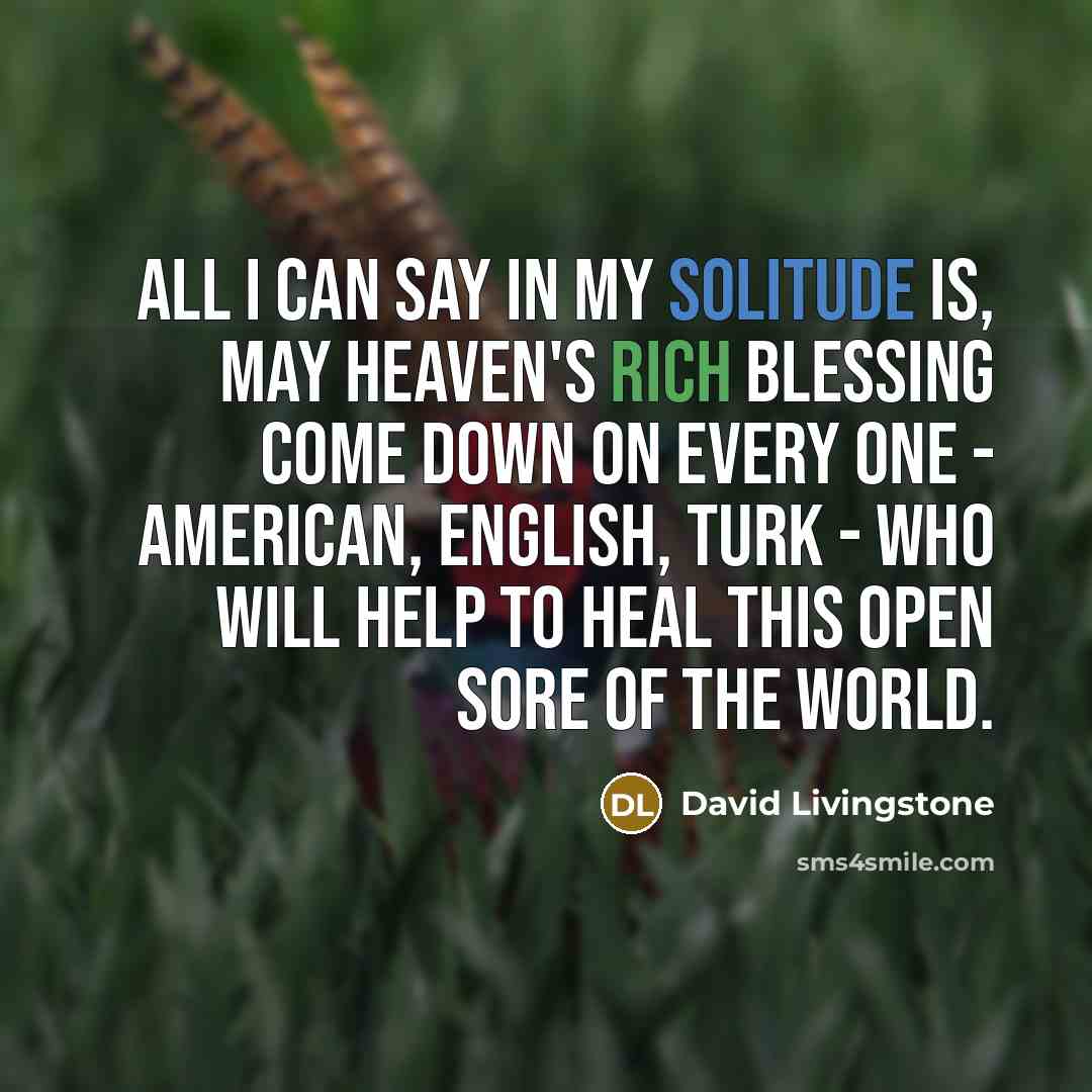 “All I can say in my solitude is, May Heaven's…” quote by David Livingstone