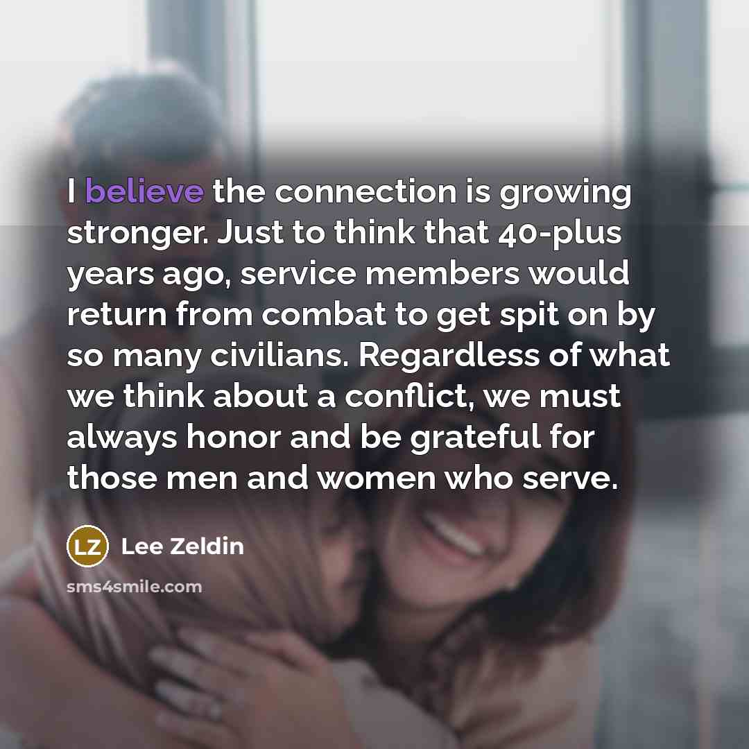 “I believe the connection is growing stronger. Just to think…” quote by Lee Zeldin