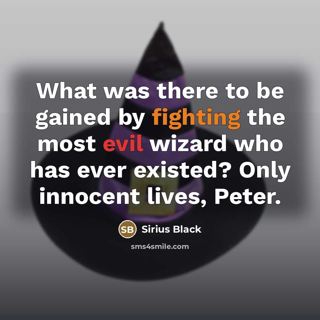 “What was there to be gained by fighting the most…” quote by Sirius Black