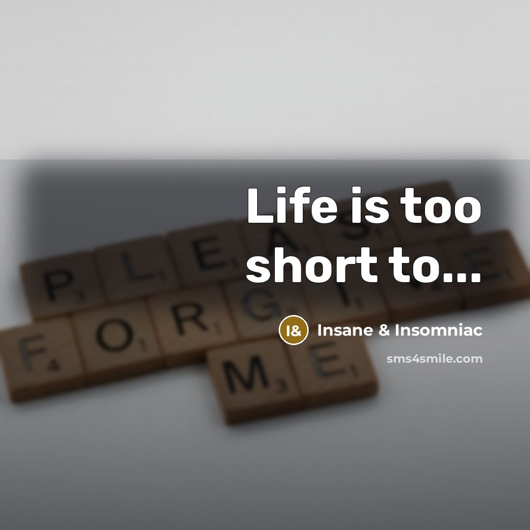 “Life is too short to...…” quote by Insane & Insomniac