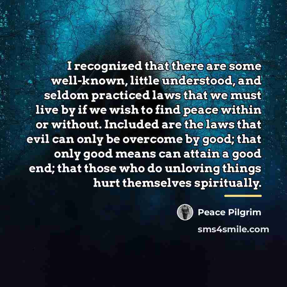 “I recognized that there are some well-known, little understood, and…” quote by Peace Pilgrim