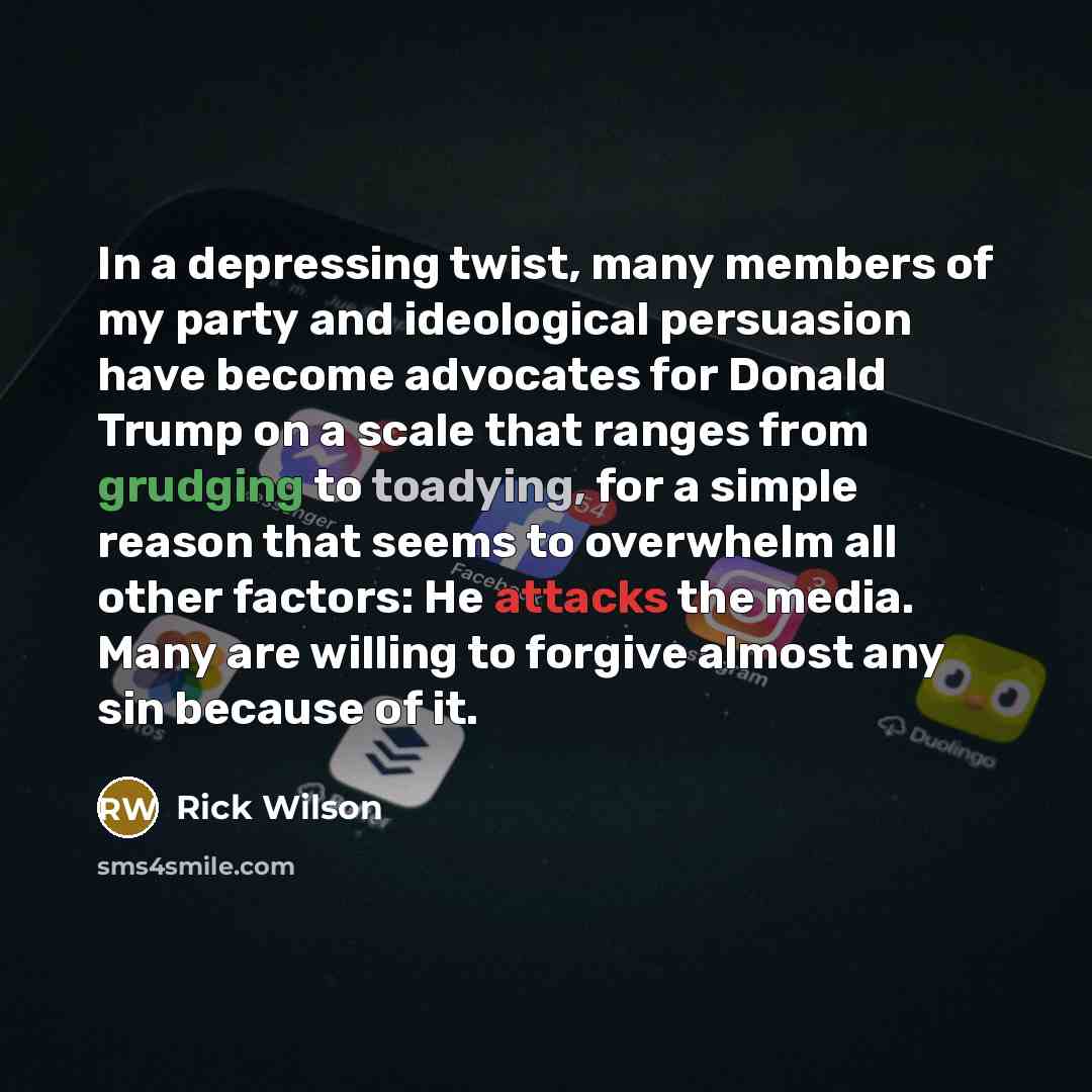 “In a depressing twist, many members of my party and…” quote by Rick Wilson