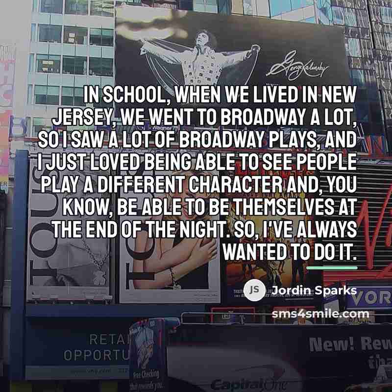 “In school, when we lived in New Jersey, we went…” quote by Jordin Sparks