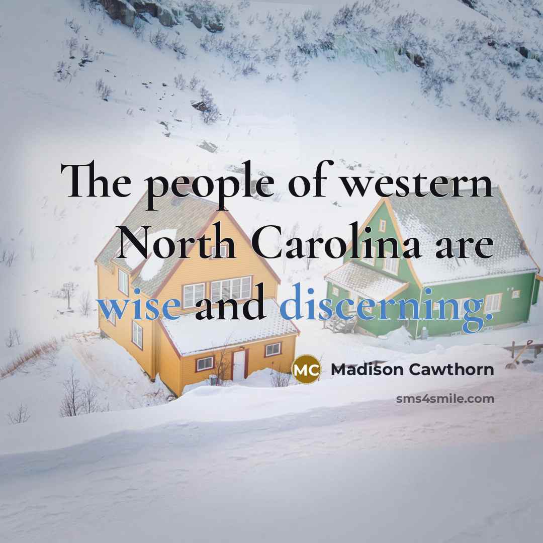 “The people of western North Carolina are wise and discerning.” quote by Madison Cawthorn