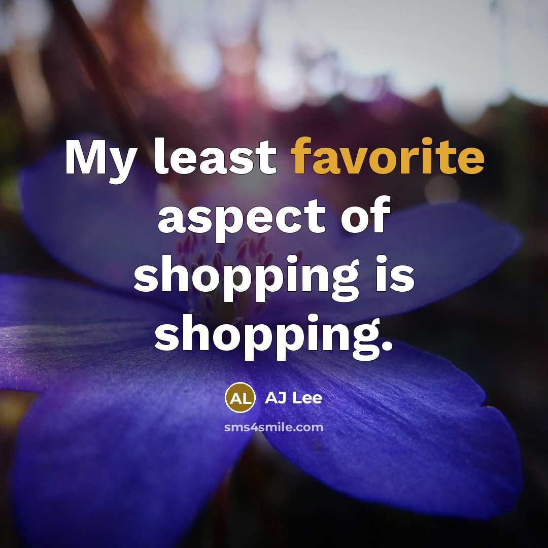 “My least favorite aspect of shopping is shopping.…” quote by AJ Lee