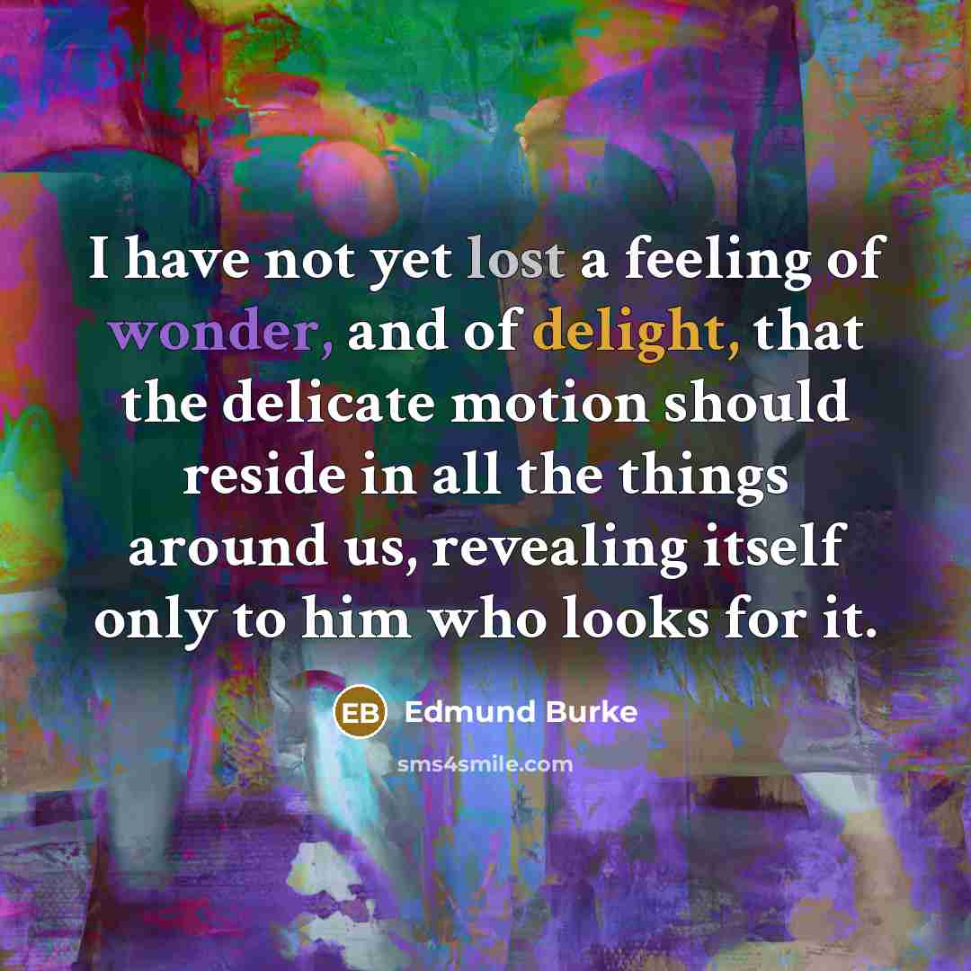 “I have not yet lost a feeling of wonder, and…” quote by Edmund Burke