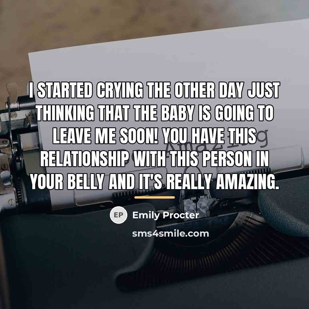 “I started crying the other day just thinking that the…” quote by Emily Procter