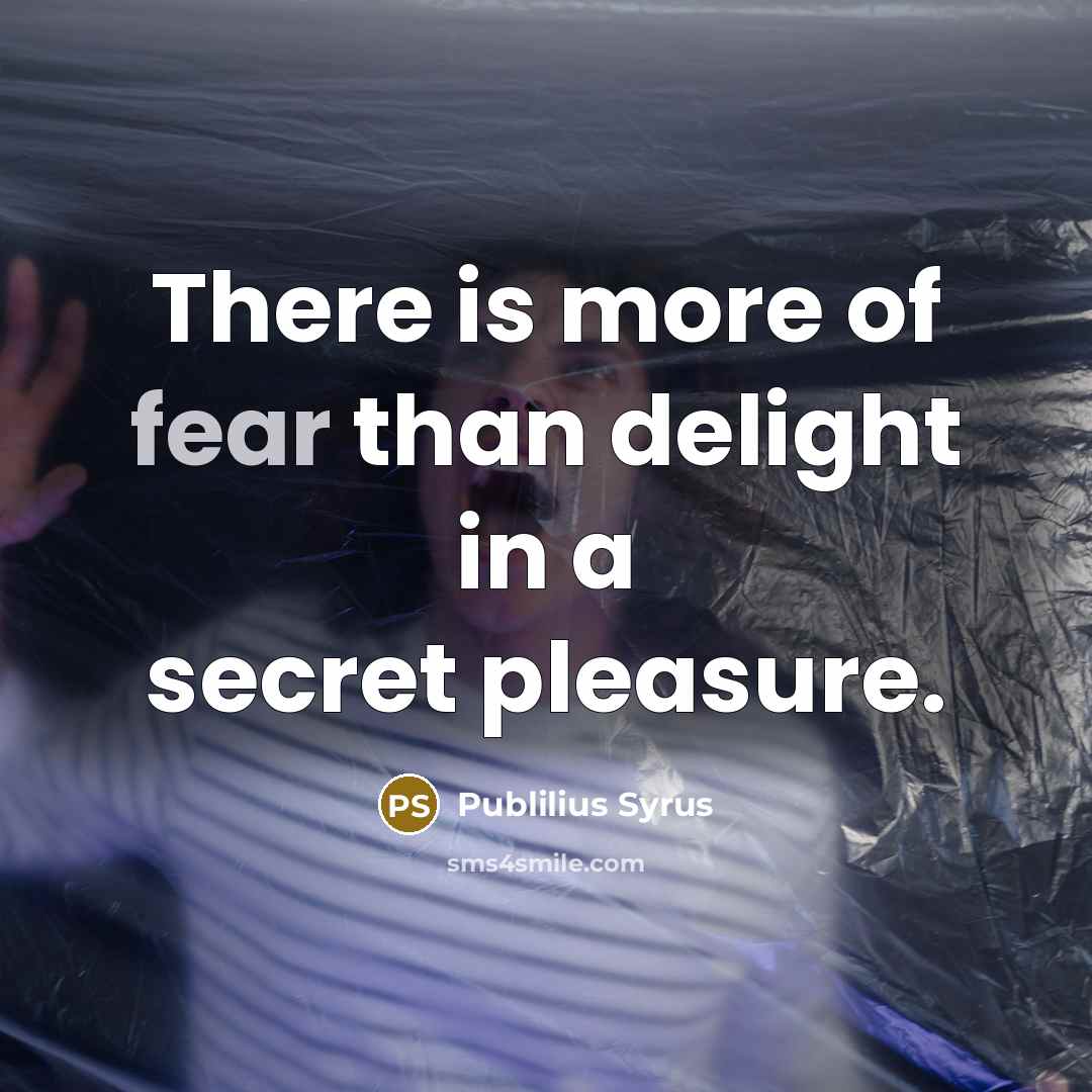 “There is more of fear than delight in a secret…” quote by Publilius Syrus