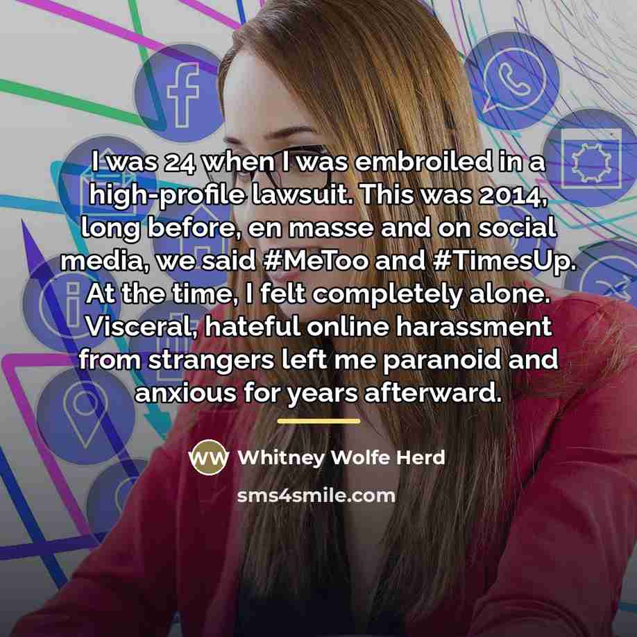 “I was 24 when I was embroiled in a high-profile…” quote by Whitney Wolfe Herd
