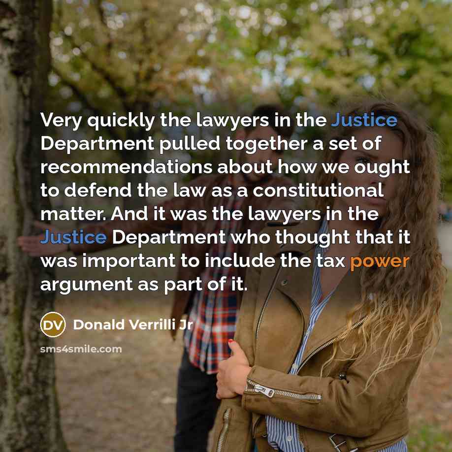 “Very quickly the lawyers in the Justice Department pulled together…” quote by Donald Verrilli Jr