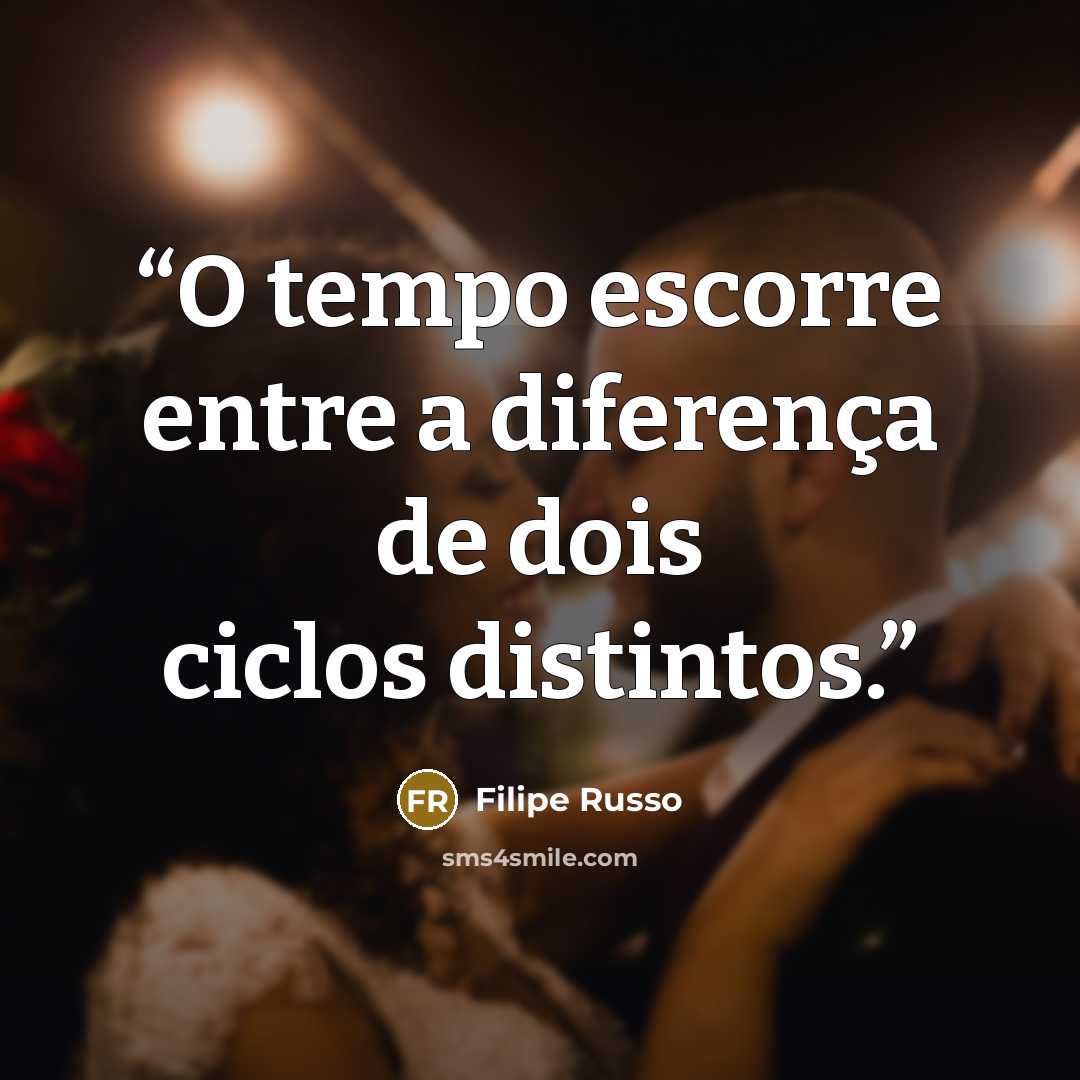 “O tempo escorre entre a diferença de dois ciclos distintos.” quote by Filipe Russo