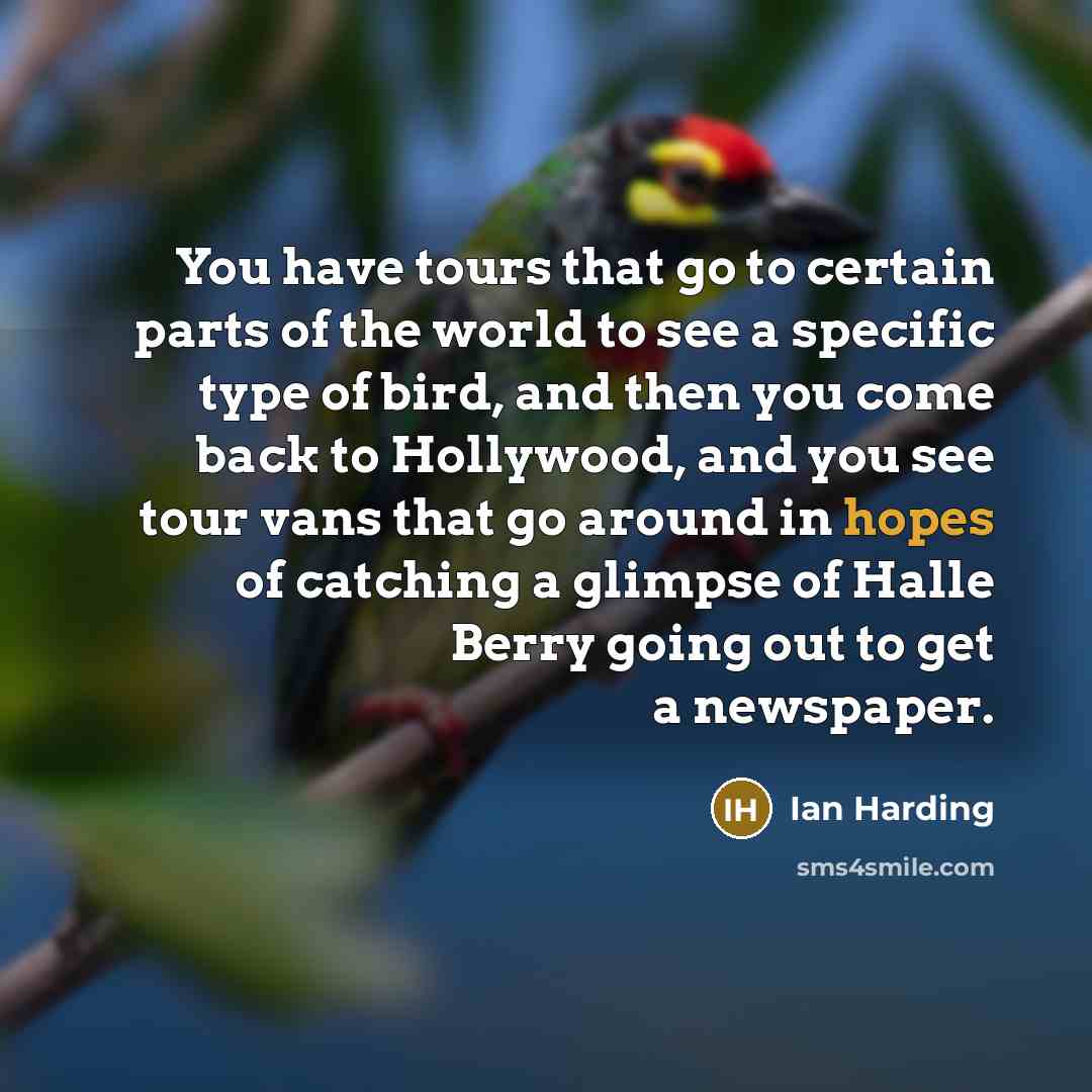 “You have tours that go to certain parts of the…” quote by Ian Harding
