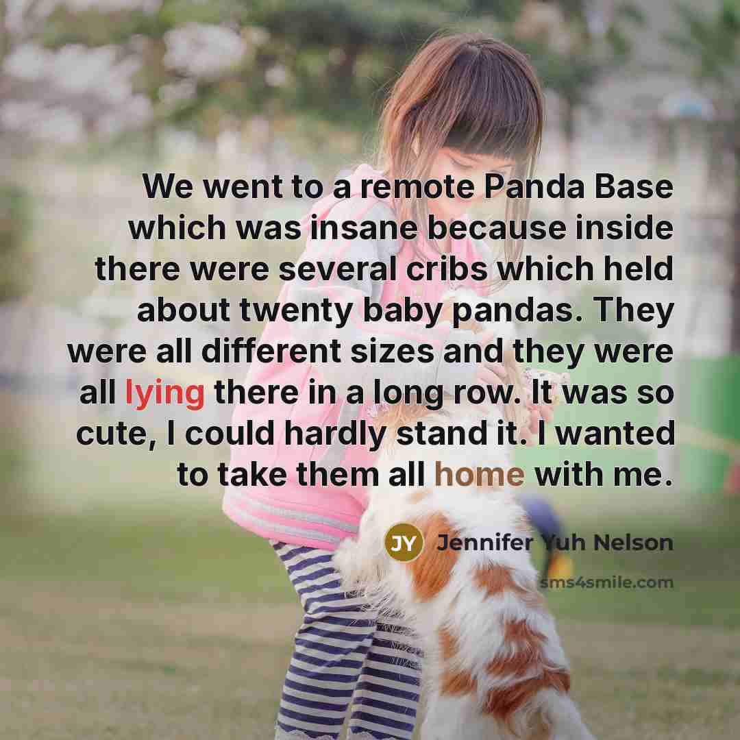 “We went to a remote Panda Base which was insane…” quote by Jennifer Yuh Nelson