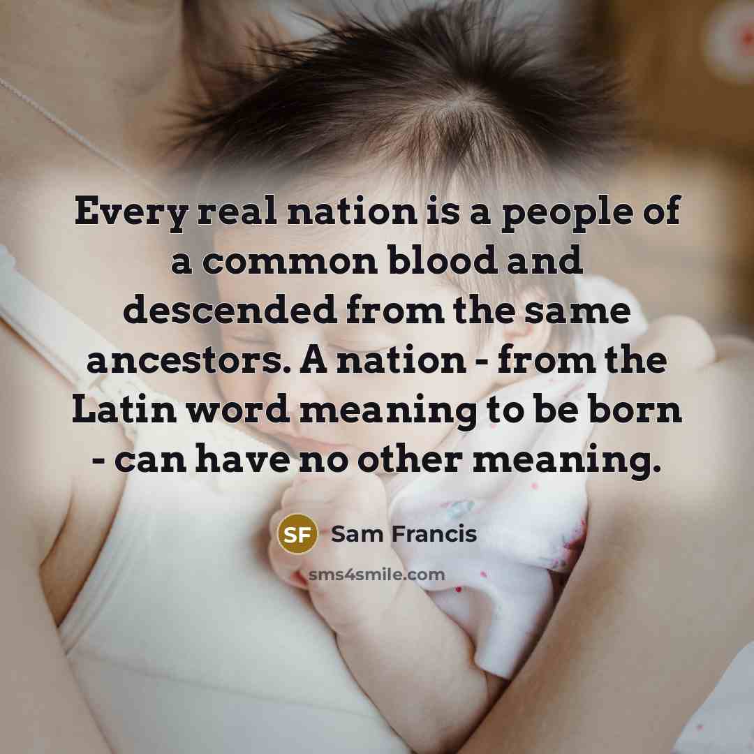 “Every real nation is a people of a common blood…” quote by Sam Francis