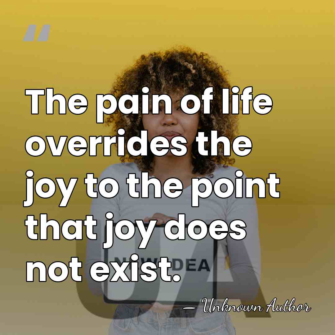 The pain of life overrides the joy to the point that joy&hellip; - Kevin Carter