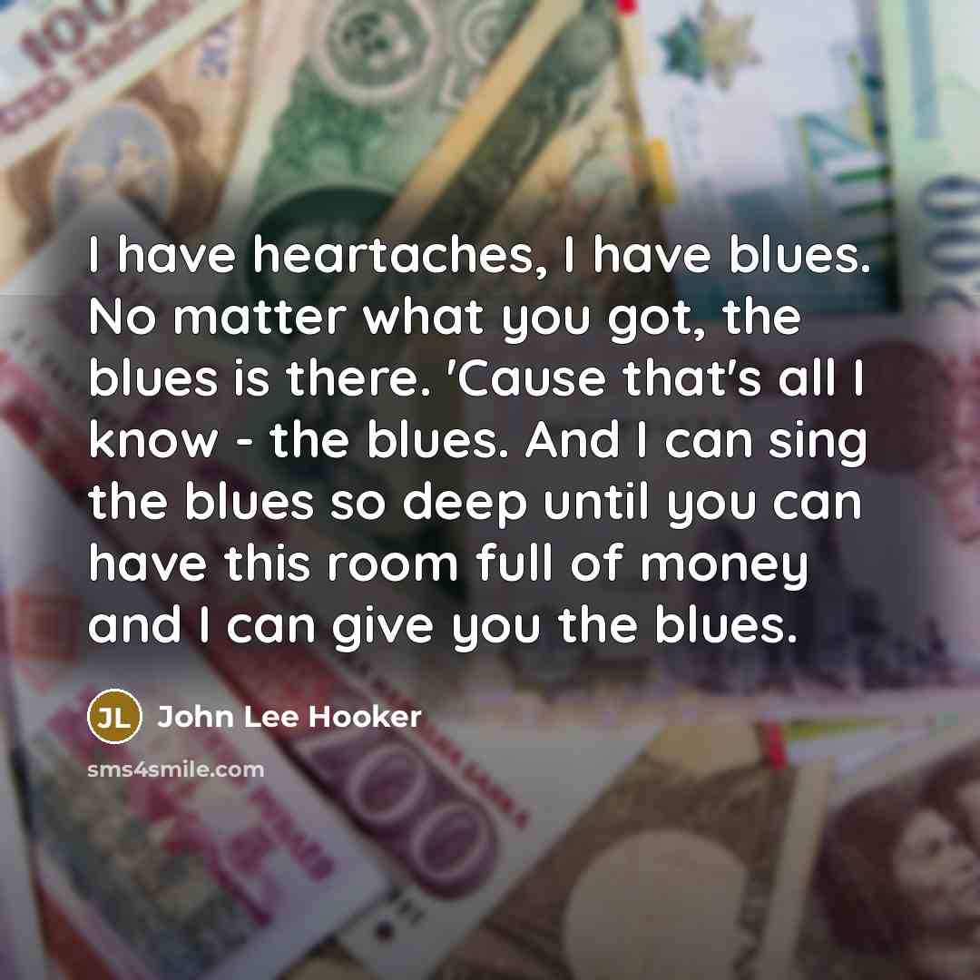 “I have heartaches, I have blues. No matter what you…” quote by John Lee Hooker