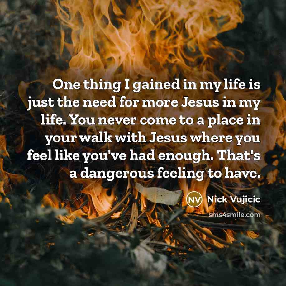 “One thing I gained in my life is just the…” quote by Nick Vujicic