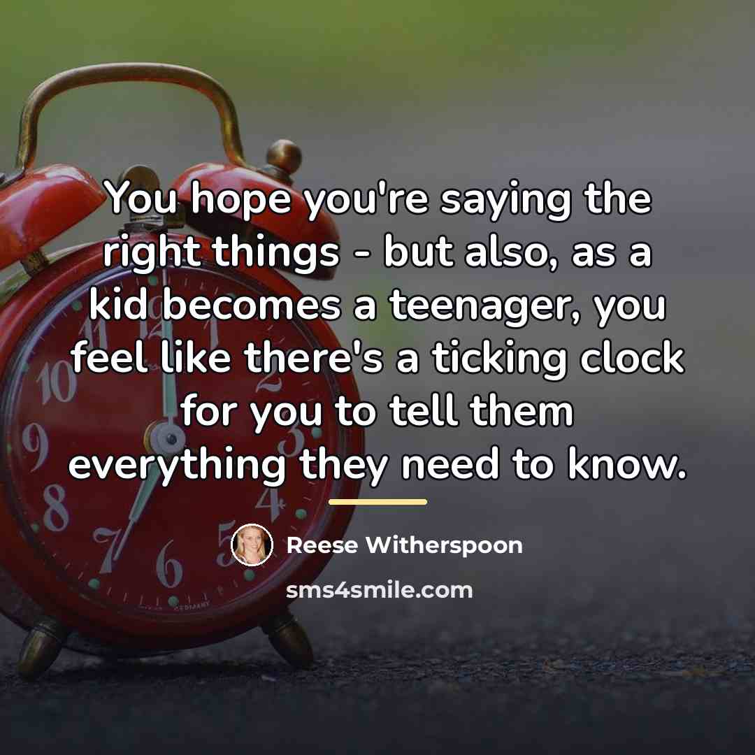 “You hope you're saying the right things - but also,…” quote by Reese Witherspoon