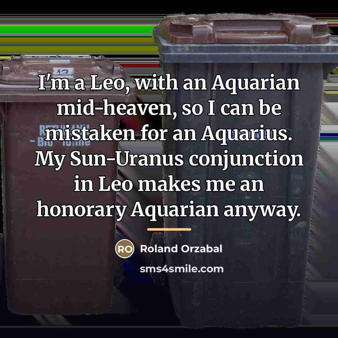 “I'm a Leo, with an Aquarian mid-heaven, so I can…” quote by Roland Orzabal
