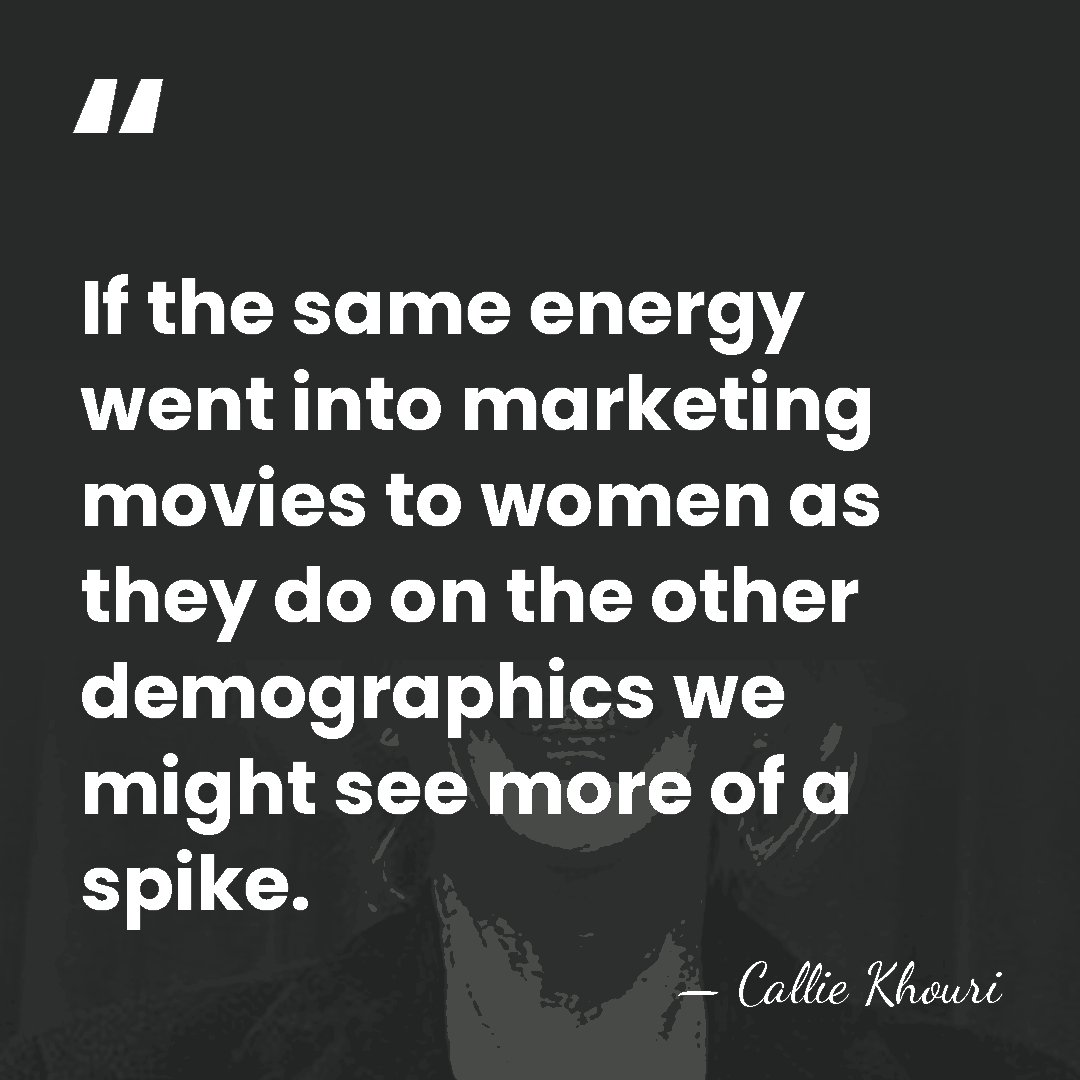 If the same energy went into marketing movies to women as they&hellip; - Callie Khouri