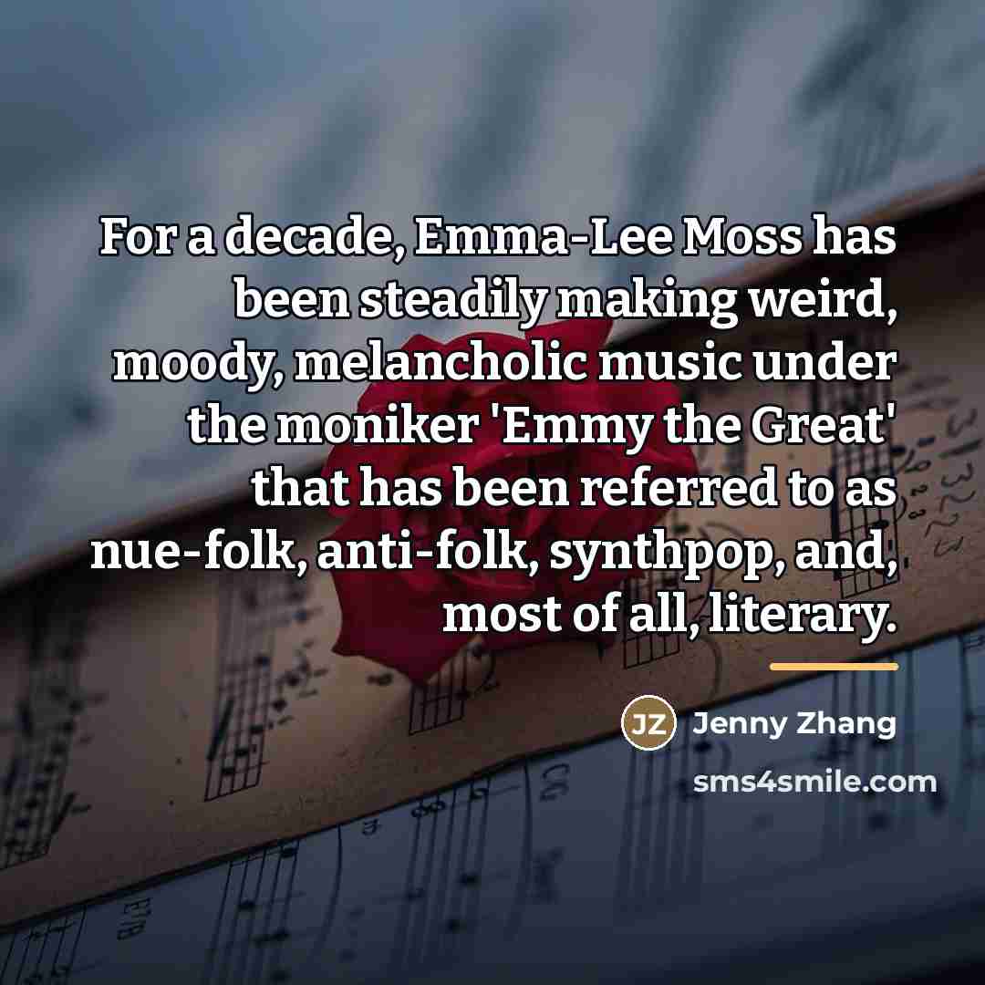 “For a decade, Emma-Lee Moss has been steadily making weird,…” quote by Jenny Zhang