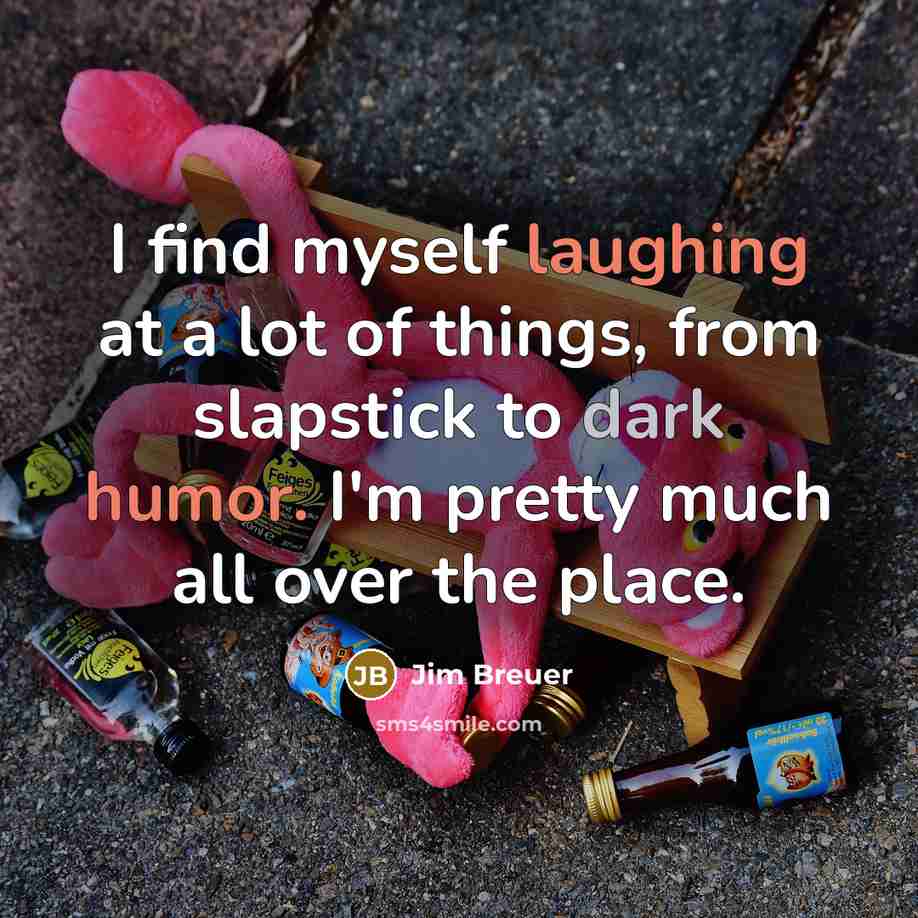 “I find myself laughing at a lot of things, from slapstick to dark humor. I'm pretty much all over the place.” quote by Jim Breuer