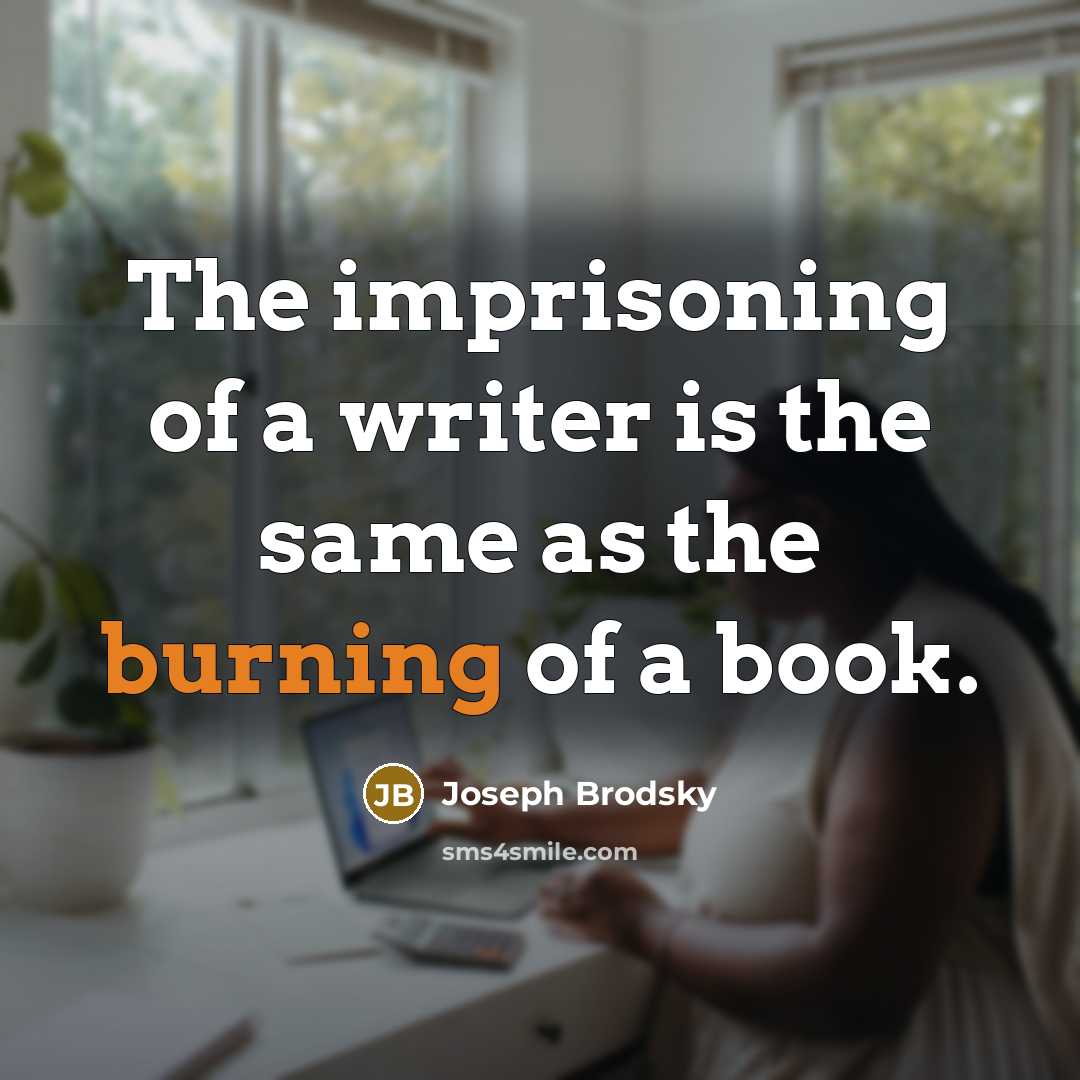 “The imprisoning of a writer is the same as the…” quote by Joseph Brodsky