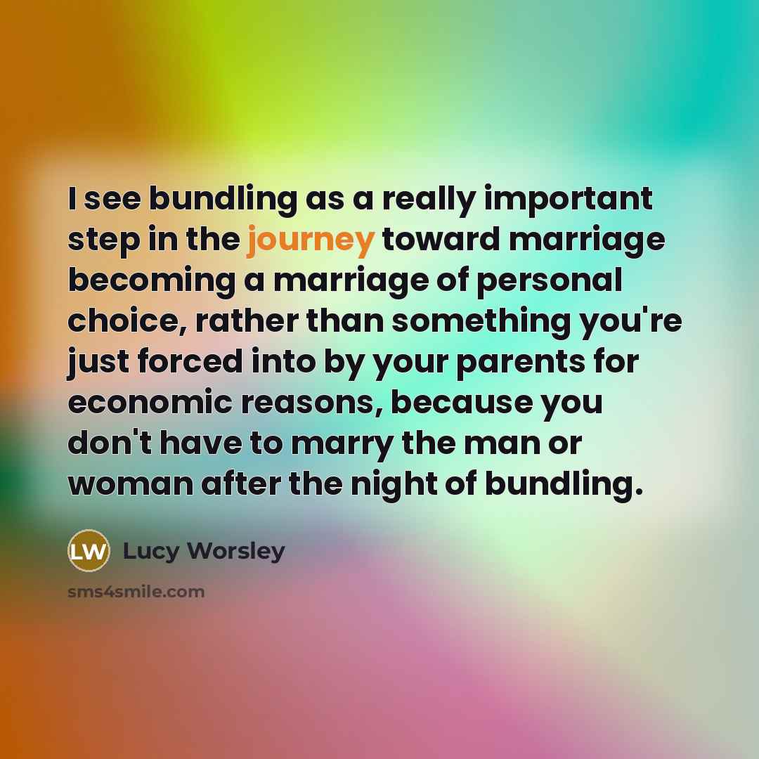 “I see bundling as a really important step in the…” quote by Lucy Worsley