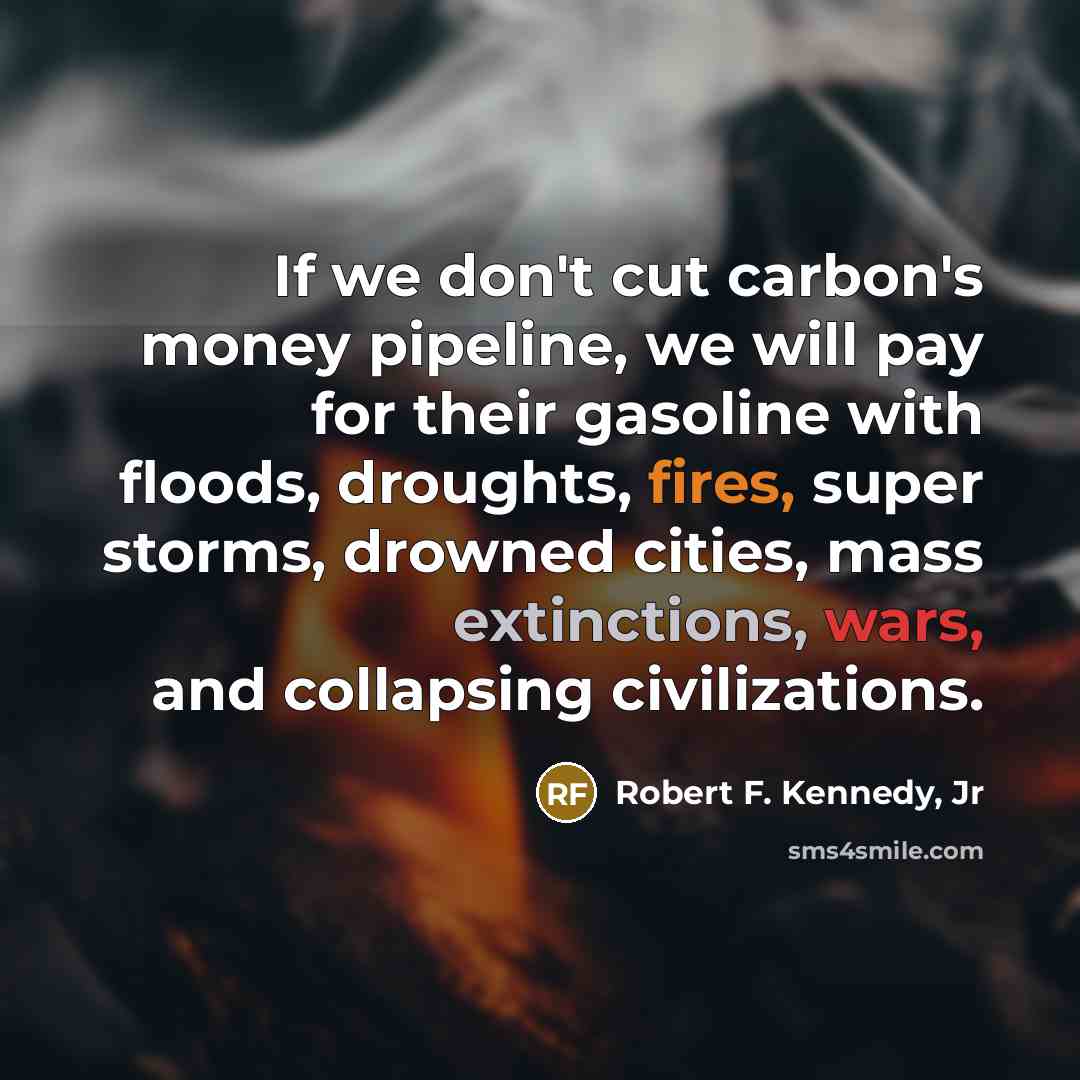 “If we don't cut carbon's money pipeline, we will pay…” quote by Robert F. Kennedy, Jr