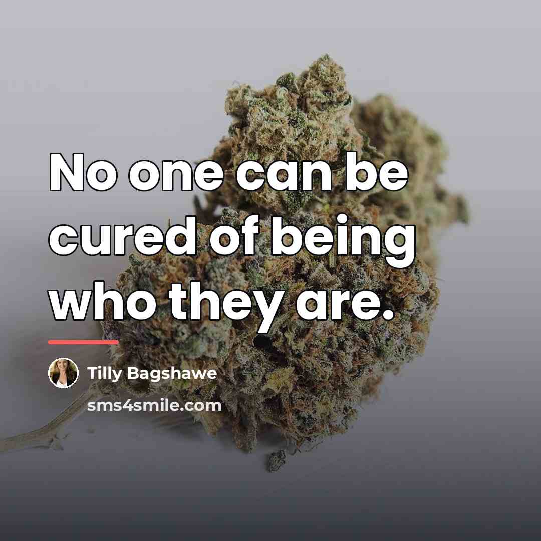 “No one can be cured of being who they are.…” quote by Tilly Bagshawe