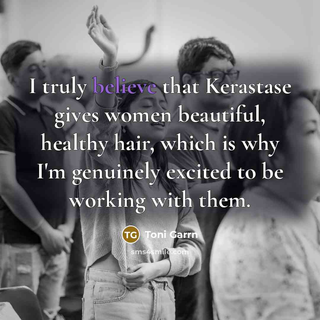 “I truly believe that Kerastase gives women beautiful, healthy hair,…” quote by Toni Garrn