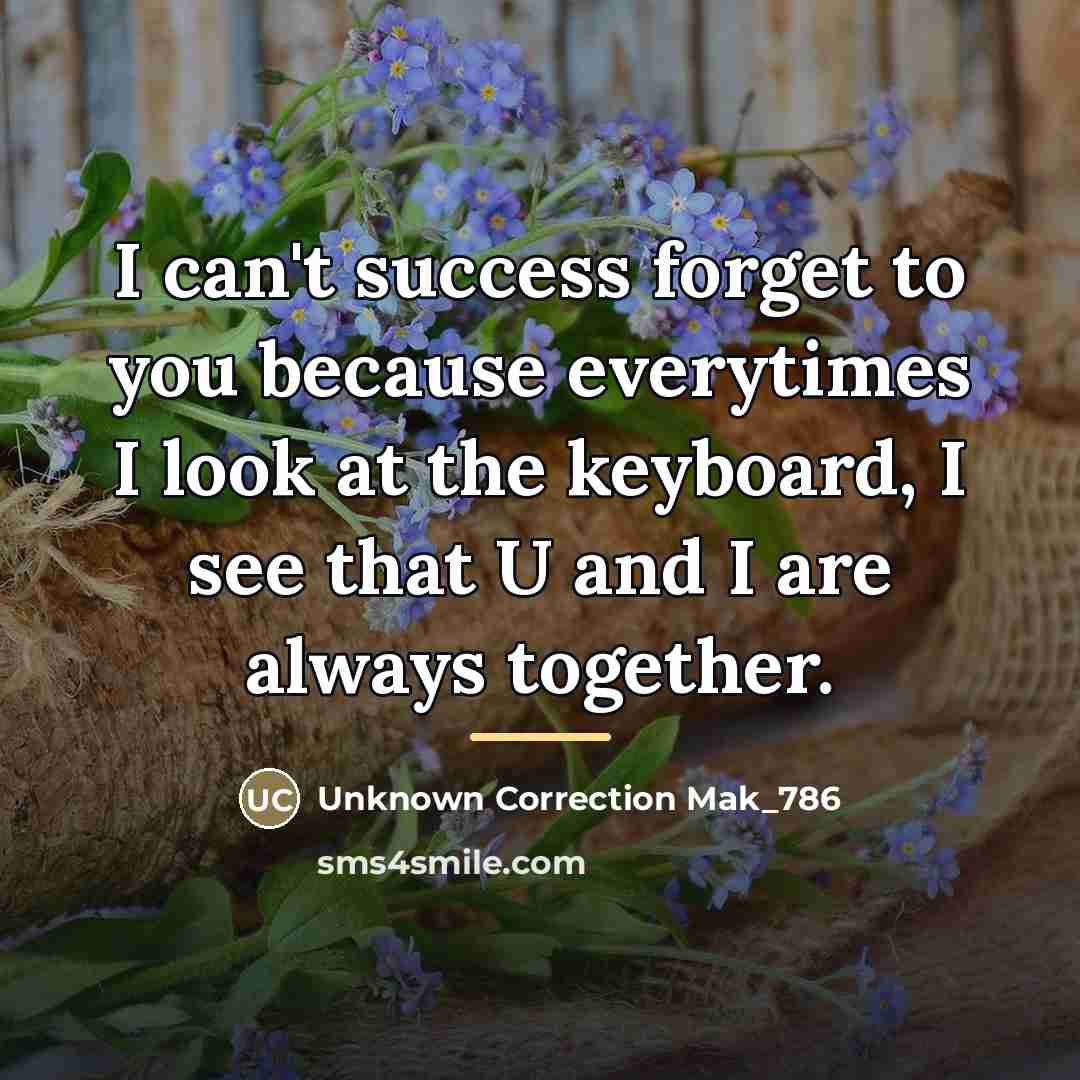 “I can't success forget to you because everytimes I look…” quote by Correction Mak_786