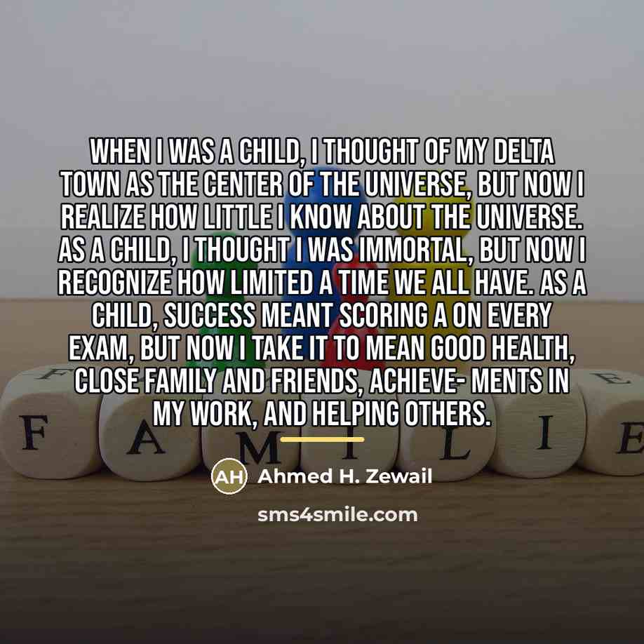 “When I was a child, I thought of my Delta…” quote by Ahmed H. Zewail