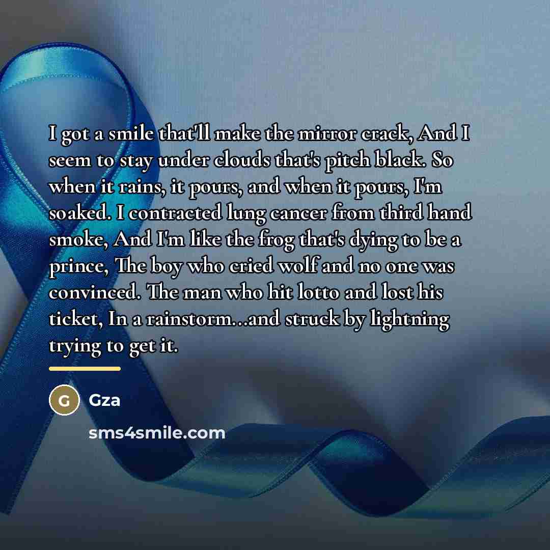 “I got a smile that'll make the mirror crack, And…” quote by GZA