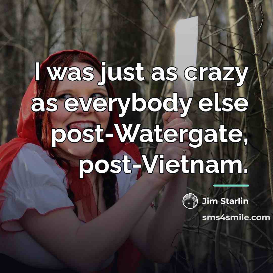“I was just as crazy as everybody else post-Watergate, post-Vietnam.…” quote by Jim Starlin