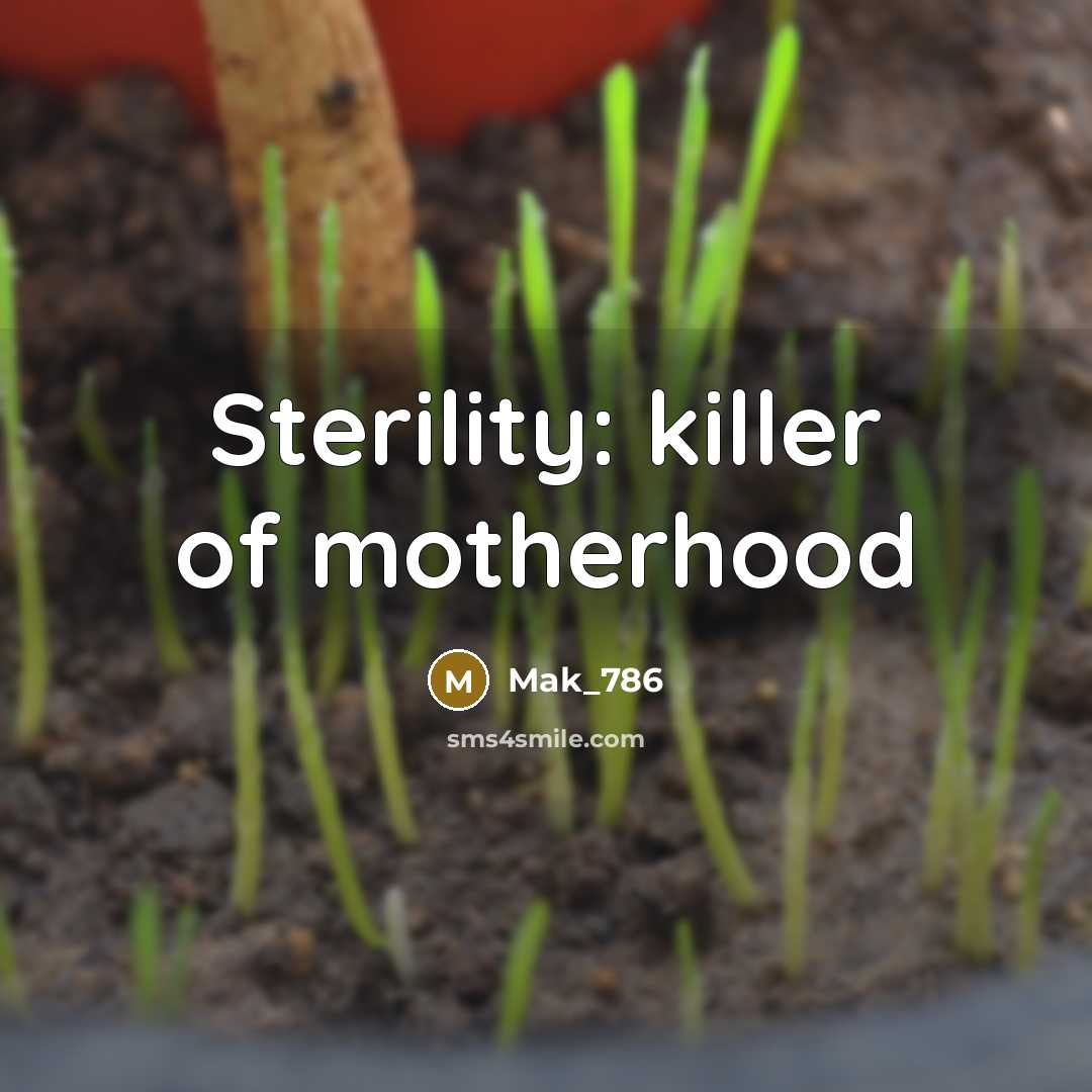 “Sterility: killer of motherhood” quote by Mak_786