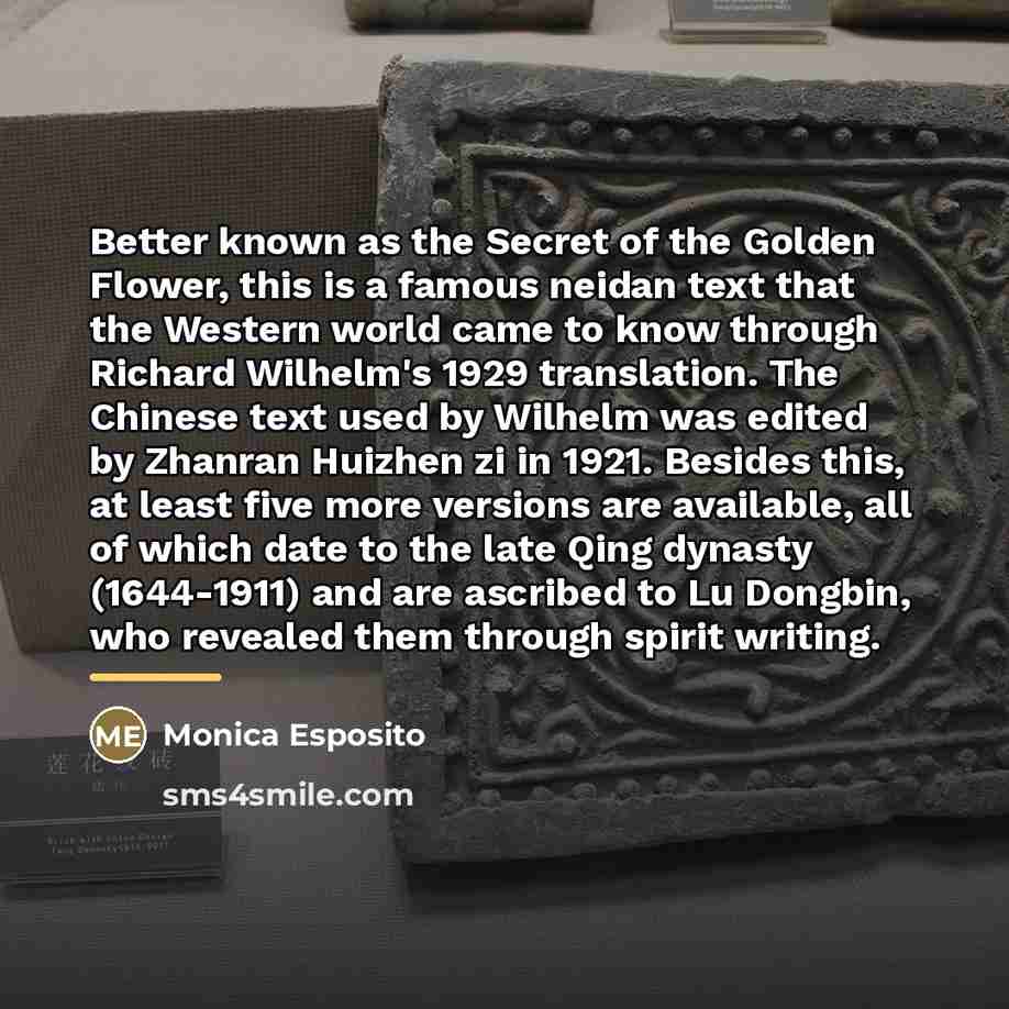 “Better known as the Secret of the Golden Flower, this…” quote by Monica Esposito