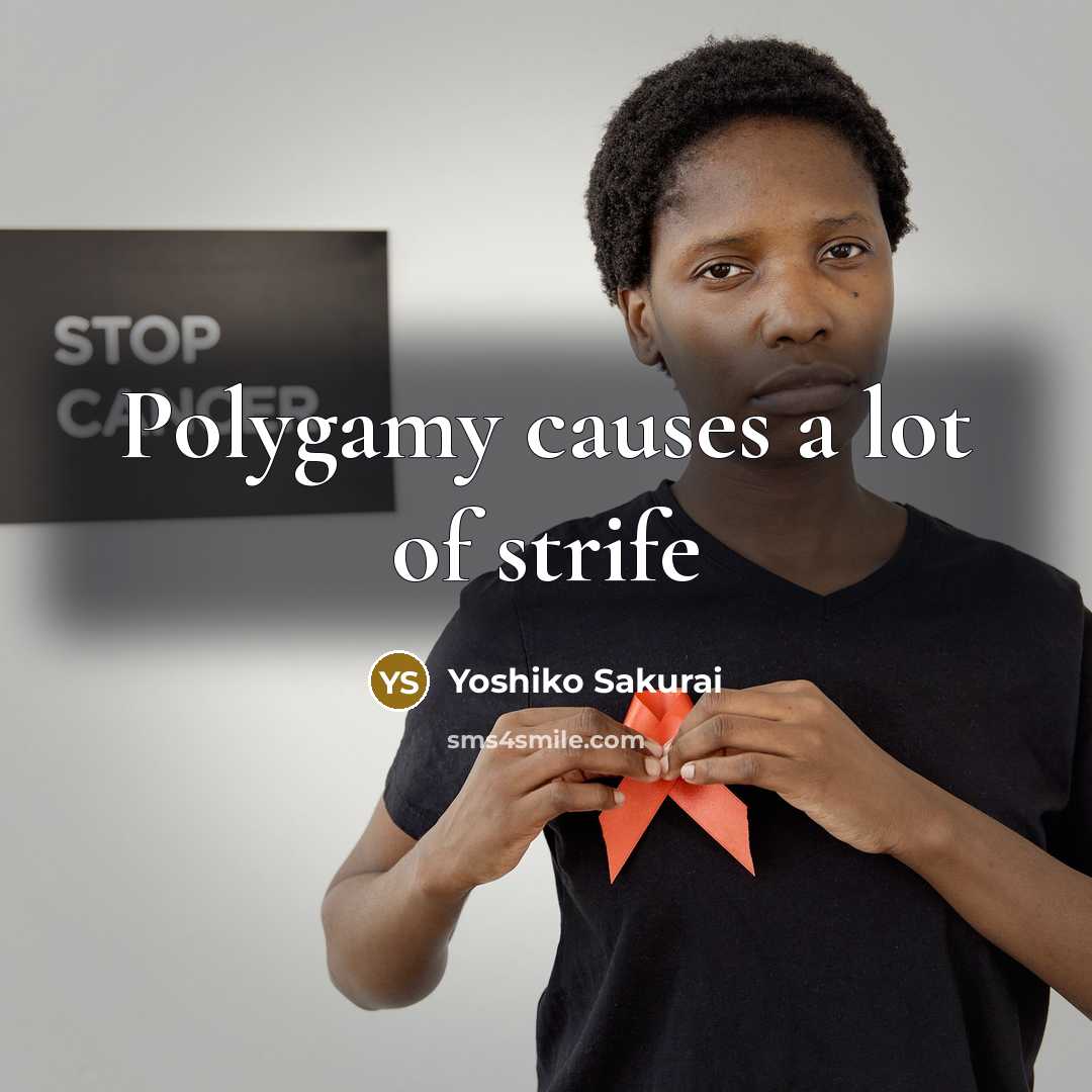 “Polygamy causes a lot of strife…” quote by Yoshiko Sakurai