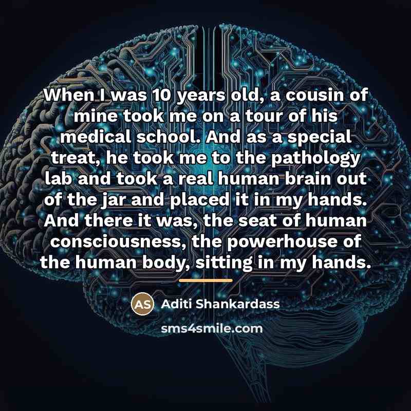“When I was 10 years old, a cousin of mine…” quote by Aditi Shankardass