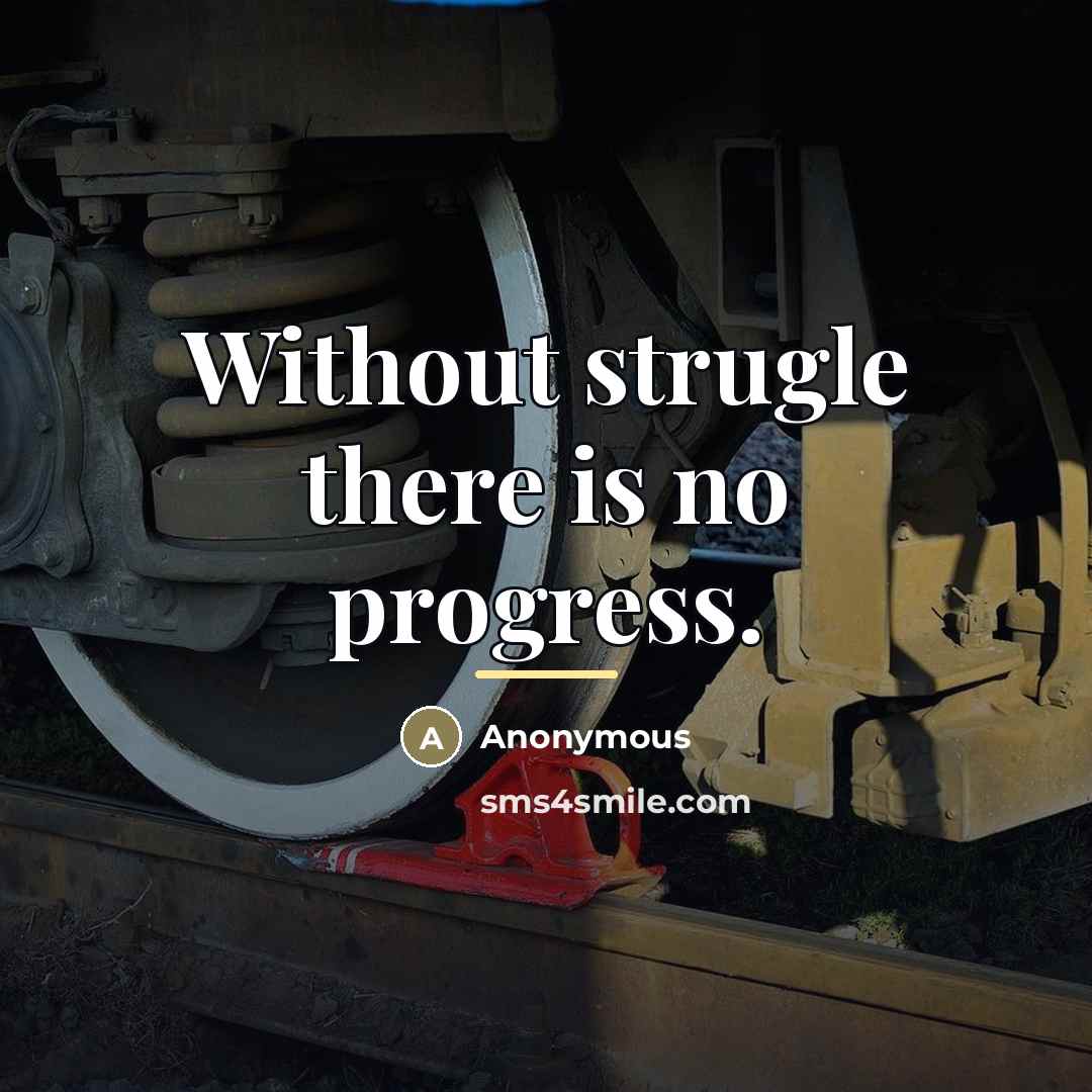 “Without strugle there is no progress.…” quote by Anonymous