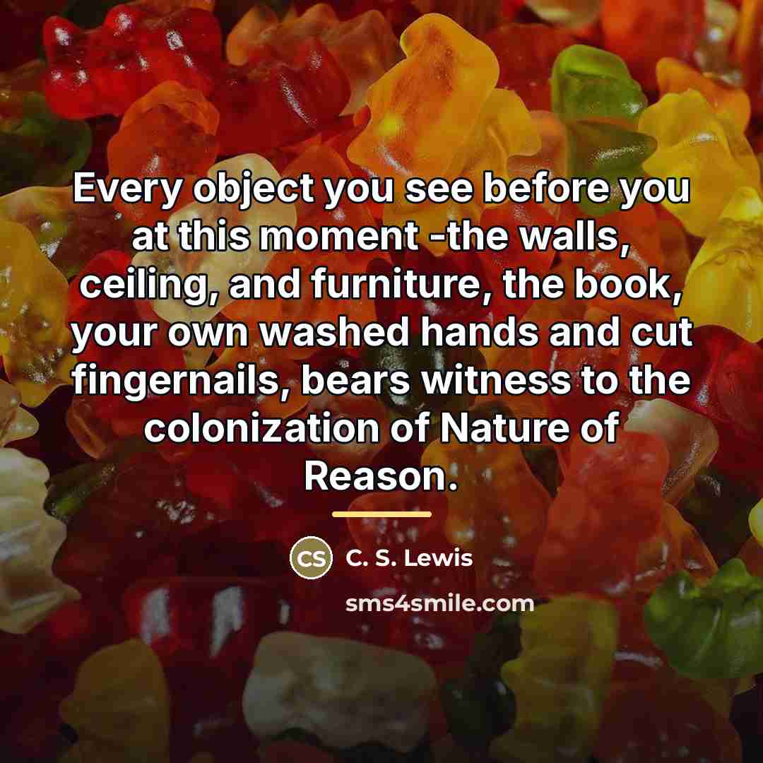 “Every object you see before you at this moment -the…” quote by C. S. Lewis