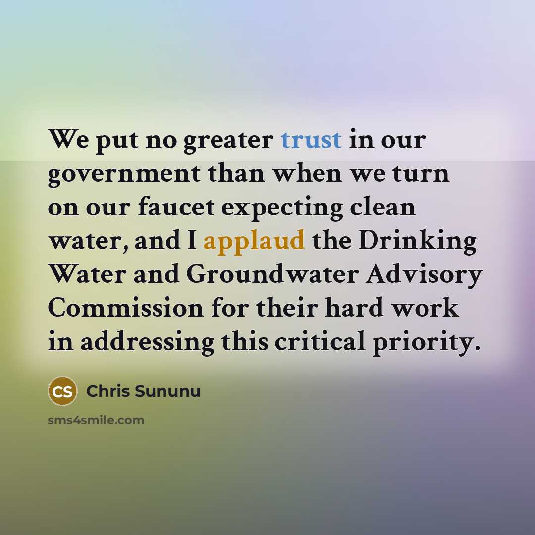 “We put no greater trust in our government than when…” quote by Chris Sununu