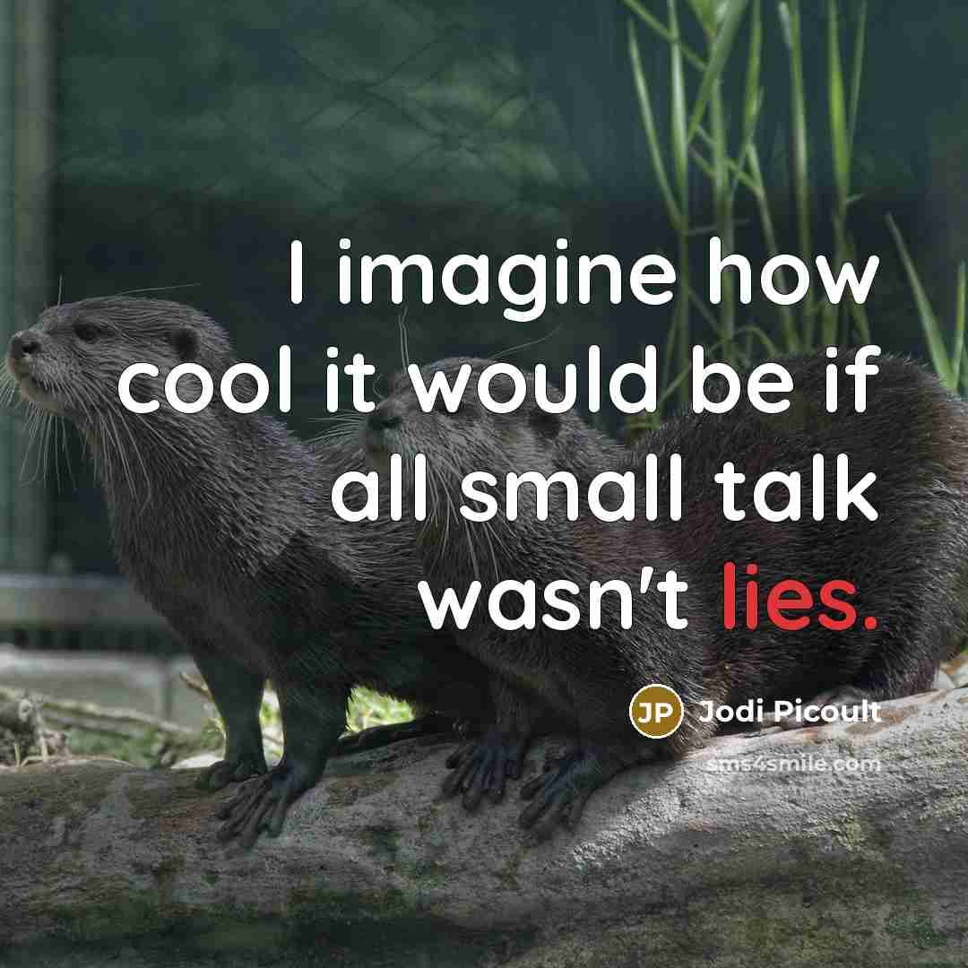 “I imagine how cool it would be if all small…” quote by Jodi Picoult