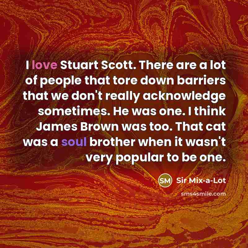 “I love Stuart Scott. There are a lot of people…” quote by Sir Mix-a-Lot